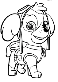 Skye paw patrol coloring pages. Coloring Book Paw Patrol Print Free A4 50 Pictures