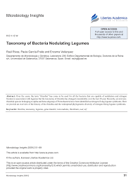 PDF) Taxonomy of Bacteria Nodulating Legumes