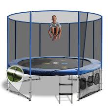 14 ft (approx) again, please keep in mind the above are the size requirement of our ultra trampoline models. 12ft Trampoline With Enclosure Oz Trampolines