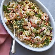 Mix until ingredients are well combined. Couscous Salad With Shrimp And Pesto Dressing Recipe The Mom 100