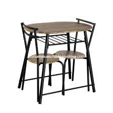 This stunning solid hardwood dining table set features a round pedestal table with an optional leaf to extend it by 18 inches, which is ideal if you only need the extra seating space occasionally. Unihomes Compact Dining Table Set With Wood Top And Metal Frame For Kitchen Home Modern Furniture Dining Room Table Set China Dinner Set Dining Table Made In China Com