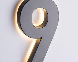Led House Number Plaque Light Up House Number Plaque Backlit Etsy Led House Numbers Led House Illuminated House Numbers