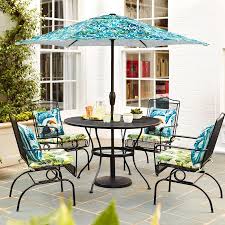 Garden Treasures Davenport Round Outdoor Dining Table 45 In W X 45 In L With Umbrella Hole Lowes Com In 2020 Round Outdoor Dining Table Patio Dining Set Outdoor Dining Table