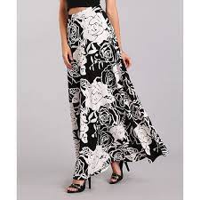 Therefore, your order may take longer than usual to arrive and we are working diligently to get them to you as quickly as possible. Karen T Design Black White Floral Maxi Skirt 37 Liked On Polyvore Featuring Skirts Floral Print Floral Maxi Skirt White Floral Maxi Printed Long Skirt