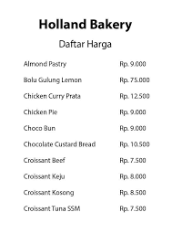 Bisnis ini mulai merambah pangsa pasar indonesia sejak tahun 1978 di bawah pengelolaan pt. Menu Holland Bakery Cilangkap Cilangkap Jakarta Timur Kuliner Traveloka