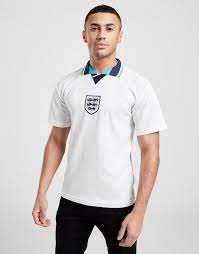 3 button placket and the classic three lions logo. Score Draw England 96 European Championship Retro Shirt Herren Weiss Jd Sports