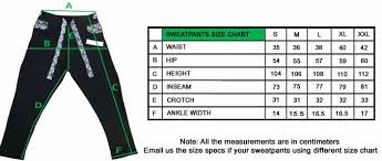 sweatpants size chart personalized sweatpants teetick