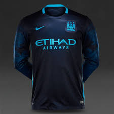 Manchester city home football shirt 13/14 jersey football nike long sleeve navas. Football Shirts Nike Manchester City Long Sleeve Away Stadium Shirt Replica Clothing Dark Obsidian Blue Force Chlorine Blue Pro Direct Soccer Football Shirts Long Sleeve Tshirt Men Manchester City