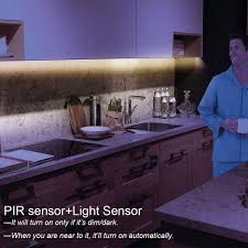 motion activated bed light strip ip65 waterproof led strip pir montion sensor night light with auto o bed lights sensor night lights flexible led strip lights