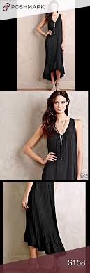 Anthropologie Fleur Wood Black Pleated Dress L Nwt Black Pleated Dress