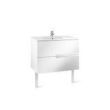 Roca debba 505mm compact basin & textured oak unit (2 door). Roca Victoria N A855832806 Basin And Vanity Unit Bathroom Furniture Bathrooms And Showers Direct