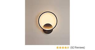 Yafido Wandleuchte Innen Led 13w Wandlampe Wandbeleuchtung Runde Schwarz Wandstrahler Warmweiss Fur Schlafzimmer Wohnzimm Wandstrahler Wandbeleuchtung Wandlampe