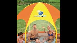 Bestway Splash In Shade Kids Spray Play Swimming Pool With Uv Canopy Youtube