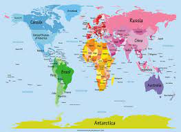 printable world map for kids students children in pdf