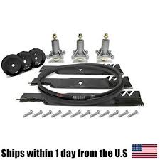 These blades are belt driven and made from steel. Husqvarna Gth 2654 54 Lawn Tractor Mower Deck Parts Rebuild Kit Yard Garden Outdoor Living Lawn Mower Parts Accessories