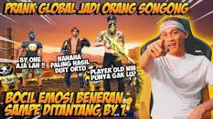 Youtuber yang satu ini memang sedang digandrungi para player free fire. Prank Global Jadi Orang Songong Pake Bundle Letda Malah Ditantang By1 Bocil Songong Free Fire Youtube