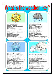 Weather Worksheet Free Esl Printable Worksheets Made By Teachers Weather Vocabulary Teaching Weather Weather In English
