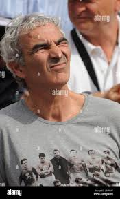 Raymond Domenech and his wife Estelle Denis attending the men's 3rd tour of  the French Open 2012, played at the Roland Garros stadium in Paris, France, 
