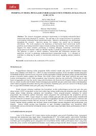 Dari segi kaedah pengajaran dan pembelajaran, penggunaan pelbagai media pengajaran ini diakui dapat menambahkan penggayaan kepada daya pembelajaran manusia (adri 2007). Pdf Pembinaan Media Pengajaran Berasaskan Multimedia Di Kalangan Guru Ictl Cikgu Johor Academia Edu