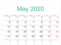 May 2020 Calendar Printable With Holidays May May2020 Maycalendar 2020calendar November Calendar Calendar Printables Calendar Word