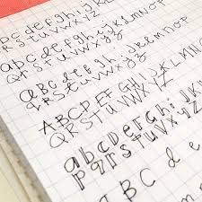 The first word in the row shows how to write the letter via numbered arrows while the other words give cursive practice using dotted trace letters. Penmanship Practice Worksheets For Adults Google Search Lettering Creative Lettering Doodle Lettering