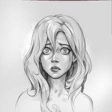 Embarrassed Sketch Anna Anikeyka On Artstation At Https Www Artstation Com Artwork 6yxxw Scared Face Drawing Drawing Expressions Scared Face