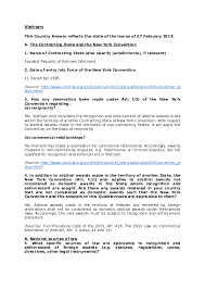 Doc Guide On Vietnamese Rules Of Procedure For Recognition And Enforcement Of Foreign Awards Pursuant To The New York Convention Of 1958 Dzung M Nguyen And Nguyen Thi Thu Trang Academia Edu
