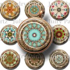 MOROCCAN RELICS 1x1 Circle Tiles, Printable Digital Images, Cards