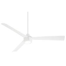 From white ceiling fans and black ceiling fans to brushed nickel and bronze, factor in color with design to achieve the perfect look for your space. Minkaaire F626l Whf Flat White Skinnie 56 3 Blade Indoor Outdoor Led Ceiling Fan With Remote Control Included Lightingdirect Com