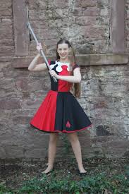 Mad Quinn Casual Cosplay Kleid Im Comic Stil Cosplay Dress Comic Dress Casual Cosplay