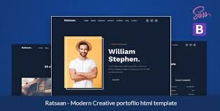 Ratsaan Creative Portfolio Template Portfolio Templates Creative Portfolio Free Portfolio Template