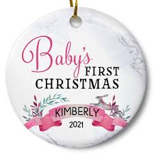 First christmas messages to wish your baby girl, boy happy first christmas message for baby girl. Personalized Baby S First Christmas Ornament Loftipop