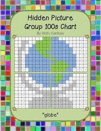 group hidden picture hundreds chart globe