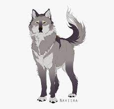 Anime Wolf Black And White Hd Png Download Kindpng