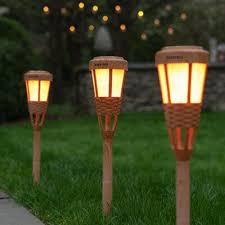 Touch Of Eco Bamboo Solar Powered Tiki Torch Wayfair In 2020 Solar Light Kit Solar Light Projects Solar Light Chandelier