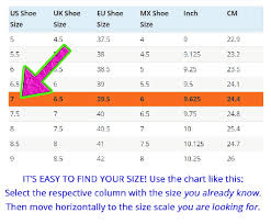European Conversion Clothes Online Charts Collection