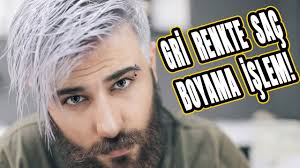 Sac Nasil Griye Boyanir Gri Renkte Sac Boyama Islemi Youtube
