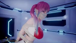 BoundHub - BP21 - Eve red lingerie microfoam tape bondage 2