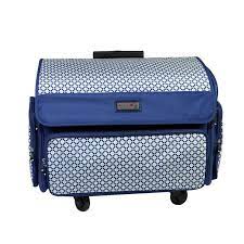 Everything Mary 4 Wheels Sewing Machine Case Blue Walmart Com Walmart Com