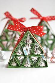 Christmas party ideas for a tween's party. How To Make Hershey S Kisses Christmas Trees Holiday Party Favors Work Christmas Party Christmas Party Gift