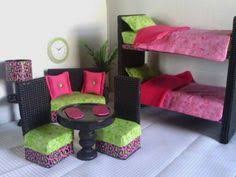 Barbie Furniture Monster High Furniture New Item Bunkbed Suite Pink Green Cheetah Barbie Furniture Diy Barbie Furniture Dollhouse Furniture