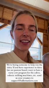 We're hiring someone to help run the dairy