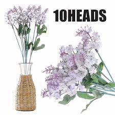More than 308 lavender silk flowers at pleasant prices up to 23 usd fast and free worldwide shipping! Home Garden Wedding Flowers Petals Garlands 10 Heads Artificial Lavender Floral Silk Fake Flower Bouquet Home Wedding Decor Dailystyles De
