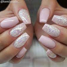Acrylic nails stiletto glitter tip nails best acrylic nails hot nails hair and nails essie graduation nails french tip nails french manicures. Pink Glitter Nails Nagelideen Nageldesign Bilder Nageldesign