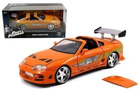 Brians Toyota Supra Orange Fast Furious 1 24 Scale Diecast Car Model By Jada 97168 New Package Toyota Supra Car Model Diecast Model Cars