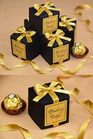Gold favor boxes are made of thin paper with metallic gold exteriors which can be enhanced by stickers, names, and fun embellishments. Pin On Gift Boxes Ideas
