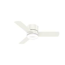 Shop ceiling fans and ceiling fan parts and accessories at menards, available in a variety of styles to complement your home décor. Hunter Minimus Super Low Profile 44 In Fresh White Led Indoor Flush Mount Ceiling Fan With Light Kit And Remote 3 Blade Lowes Com Fan Light Hugger Ceiling Fan Ceiling Fan With Light