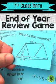 7th Grade Math End Of Year Review Game 7th Grade Math Maths Activities Middle School Math