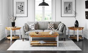 A coffee table set will usually include a larger coffee table that you can put in front of your sofa along with one or two smaller end tables. Highland Dunes Deeter Farmhouse 3 Piece Coffee Table Set Reviews Wayfair Ca