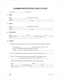 free alabama bill of sale forms 5 pdf word rtf